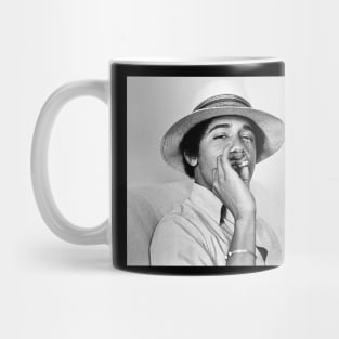 Young Obama Tshirt | College smoking Barack Obama Mug